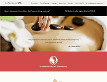 Tablet Screenshot of bepamperedspa.com